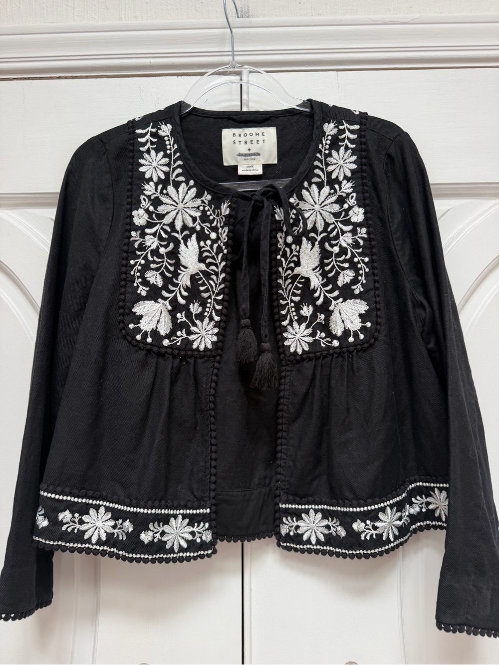 kate spade Black Broome Street Labeled Top